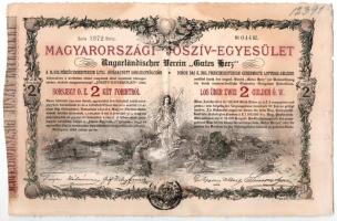 Budapest 1882. "Magyar szent korona országainak vörös-kereszt egylete" kisorsolási kötvény...