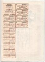 Makó 1929. "Makói Népbank Részvénytársaság" részvénye 50P-ről szelvényekkel, szárazpecsétt...