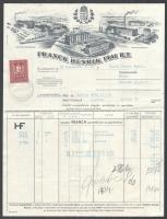1933, 1936 2 db Franck Henrik Fiai R.T. dekoratív fejléces számla