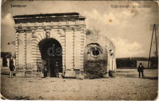 1906 Temesvár, Timisoara; Régi várkapu sáncokkal / old castle gate with trenches (Rb)