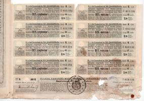 Budapest 1918. "A Magyar Korona Országai 5 1/2%-kal kamatozó Járadékkölcsön" államadóssági...