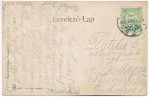 1913 Temesvár, Timisoara; Cs. és kir. gyalogsági hadapródiskola, park bejárata. Kugel K. fényképész ...