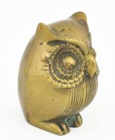 Réz bagoly, jelzés nélkül, szép állapotban, m: 8,5 cm