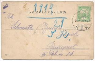 1912 Kolozsvár, Cluj; M. kir. gazdasági tanintézet gazdasági udvara, ökrös szekér / farmer school, o...