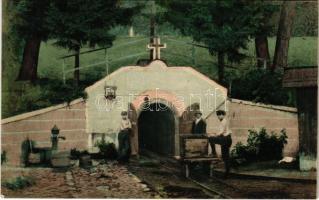 1929 Nagybánya, Baia Mare; Mine de aur Dealul crucii / Kereszthegyi bánya bejárata. Krizsánovszky kiadása / mine entry (fl)