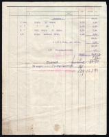 1930 Koestlin L. és Társai Keksz-, Biszkvit- és Csokoládégyár, Győr dekoratív fejléces számla