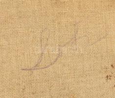 Jelzés nélkül (hátoldalán Lotz felirattal): Szürkemarhák. Vegyes technika, karton, üvegezett fakeret...