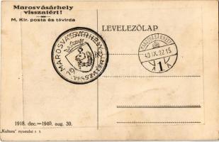 Marosvásárhely, Targu Mures; M. kir. posta és távirda. 1918. dec. - 1940. aug. 30. / post and telegr...