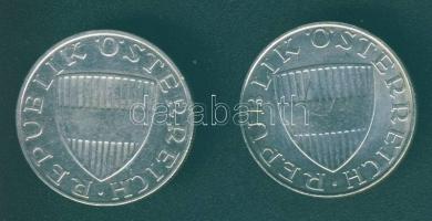 Ausztria 1957. 10Sch Ag + 1972. 10Sch Ag T:2