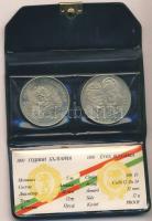 1981. 100Ft + 5L magyar-bolgár közös kiadás "Bulgária 1300 éves" T:PP Eredeti tokban, tanúsítvánnyal!