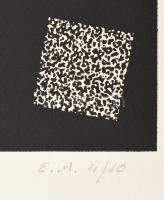 Joseph Kádár (1936-2019): Dualista kompozíció. Szitanyomat, papír, jelzett, művészpéldány E.A. 5/10 ...