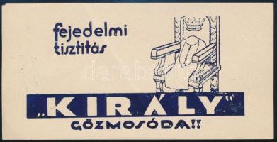 cca 1930 Király Gőzmosóda számolócédula