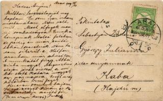 1909 Arad, forgalmas utcai jelenet emeletes autóbuszokkal, üzletekkel. Ruhm Ödön photo / busy street...