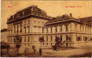 1909 Arad, Igazságügyi palota. W.L. 489. / Palace of Justice (ázott sarkak / wet corners)
