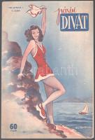 1943 Női divatkép, ofszet, papír, Párisi Divat magazin, 6 oldal töredékként, 29x20 cm