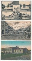 Szászsebes, Mühlbach, Sebesul Sasesc, Sebes; - 3 db RÉGI sérült város képeslap / 3 pre-1945 damaged town-view postcards