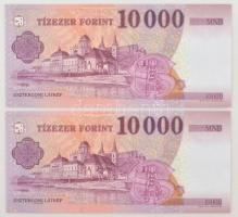 2014. 10.000Ft (2x) sorszámkövetők "AC 0000064 - AC 0000065" T:UNC