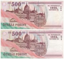 2006. 500Ft "A forradalom 50. évfordulója 1956. október 23." (2x) "EB" T:F
Adam...