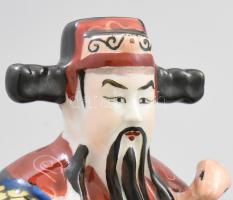 Kínai férfi. Porcelán szobor, kézzel festett, jelzés nélkül, hibátlan, m: 24 cm
