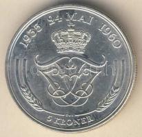 Dánia 1960. 5K Ag "Ezüstlakodalom" T:1