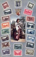 Stamps and bosnian folkwear