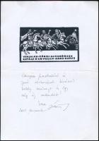 Kass János (1927-2010) grafikusművész autográf aláírása 2009-ből.