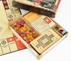 cca 1930.1940 Capitaly társasjáték, eredeti ragasztott dobozával