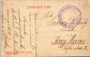 1916 Sátoraljaújhely, Kossuth Lajos utca. Lövy Adolf kiadása (EK) + "M. kir. Rokkantügyi Hivata...