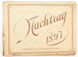 Nachtrag 1897. Sírdekorációkat, koporsókat, vallási díszítőelemeket bemutató katalógus, rendkívül ga...