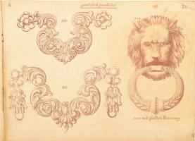 Nachtrag 1897. Sírdekorációkat, koporsókat, vallási díszítőelemeket bemutató katalógus, rendkívül ga...