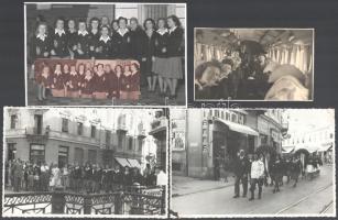 cca 1930-1940 Sportolókról készült fotók, 9 db, vegyes méretben