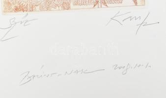 Kass János (1927-2010): Szűz. Rézkarc, papír, jelzett. 15x14,5 cm