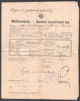 1918 Szeged, Katonai igazolványi lap (Militärschein), cs. és kir. 46. gyalogezred pótzászlóalj által kiállítva