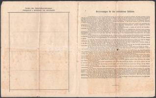 1918 Szeged, Katonai igazolványi lap (Militärschein), cs. és kir. 46. gyalogezred pótzászlóalj által...