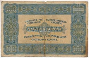 1923. 100.000K "F245 012236" sorszámmal, "Orell Füssli Zürich" nyomdahely jelölé...