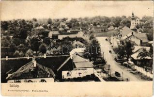 Buziásfürdő, Baile Buzias; Fő utca, templom, bor sör és pálinka. Nosek Gusztáv kiadása / main street, church, inn (r)