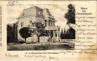 1902 Nagyszeben, Hermannstadt, Sibiu; Gr. or. Metropoliten-Villa (Schewisgasse) / Ortodox Metropolita villa. Karl Graef kiadása / Orthodox Metropolitan bishop&#039;s villa (EB)