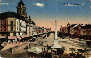 1916 Arad, Andrássy tér, piac / square, market (Rb)