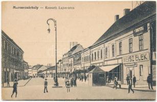 Marosvásárhely, Targu Mures; Kossuth Lajos utca, Weisz Elek üzlete / street view, shop (EK)