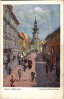 Pozsony, Pressburg, Bratislava; Mihály utca / Michaeler-Gasse / street view. B.K.W.I. 386-2. s: Marx Béla (EK)