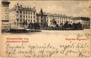 1901 Zagreb, Zágráb; Akademicki trg / Akademie-Platz / Akadémia tér / Academy Square (EB)