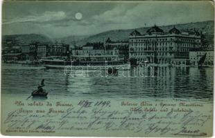 1899 (Vorläufer) Fiume, Rijeka; Palazzo Adria e Governo Marittimo / Adria-Palais und Seebehörde (Rb)