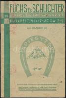 1935 Fuchs és Schlichter Zománc-, Fém- és Bádogárugyár Rt. 187. sz. árjegyzék, fekete-fehér illusztrációkkal. Bp., Fischer Béla-ny., 56 p. Tűzött papírkötés, kissé foltos borítóval.