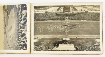 cca 1950 Sport a Magyar Népköztársaságban, képeslapfüzet 13 lappal (7 hiányzik), kiadói zsinórfűzése...