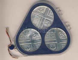 1976. 200Ft Ag 3klf db "Festők I.Derkovits, Szinyei, Munkácsi" sor T:BU Eredeti plombált M...