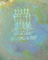 Zsolnay eozin mázas pohár női alakokkal. Jelzett, minimális kopottsággal, 16 cm