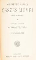Vegyes könyvtétel neves magyar szerzők műveiből: 

Kisfaludy Károly összes művei 1-4. köt. [Két kö...