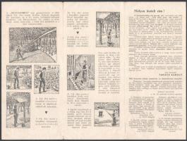 cca 1935 "Nettospricc" kézi gyorspermetező, illusztrált reklámprospektus, kihajtva: 31,5x2...