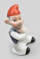 Herendi Hófehérke és a hét törpe, kézzel festett, jelzett, Hófehérke koronája sérült, egyébként hibá...