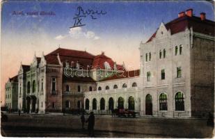 Arad, vasútállomás. Kerpel Izsó kiadása / railway station (Rb)